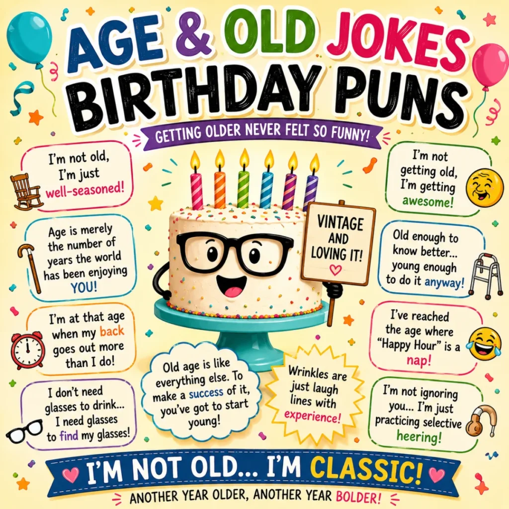 Age & Old Jokes Birthday Puns