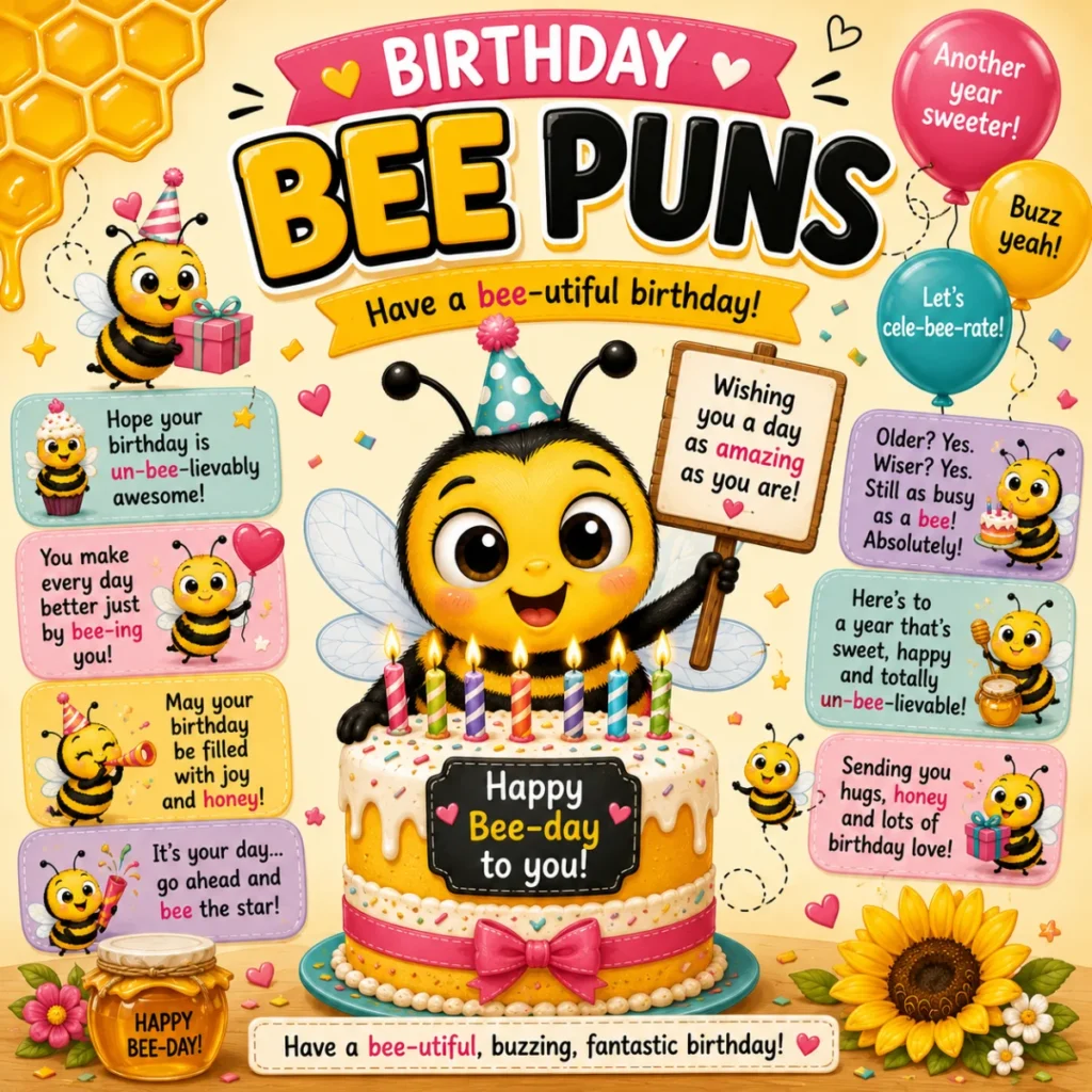 Birthday Bee Puns