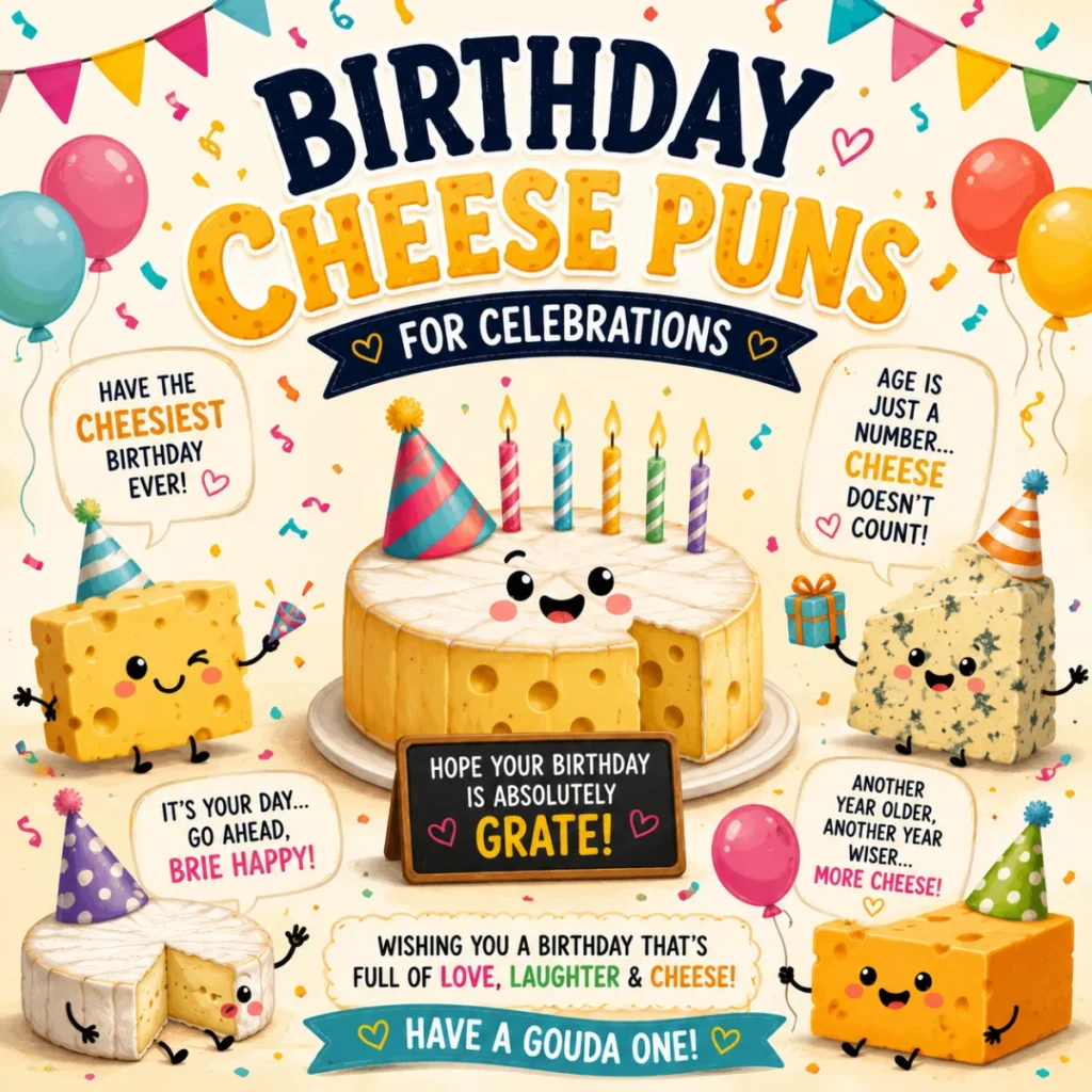 Birthday Cheese Puns for Celebrations