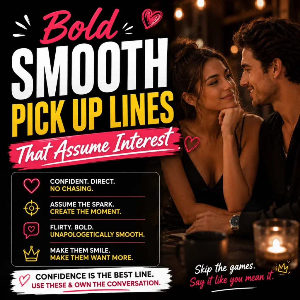 Bold Smooth Pick Up Lines That Assume Interest