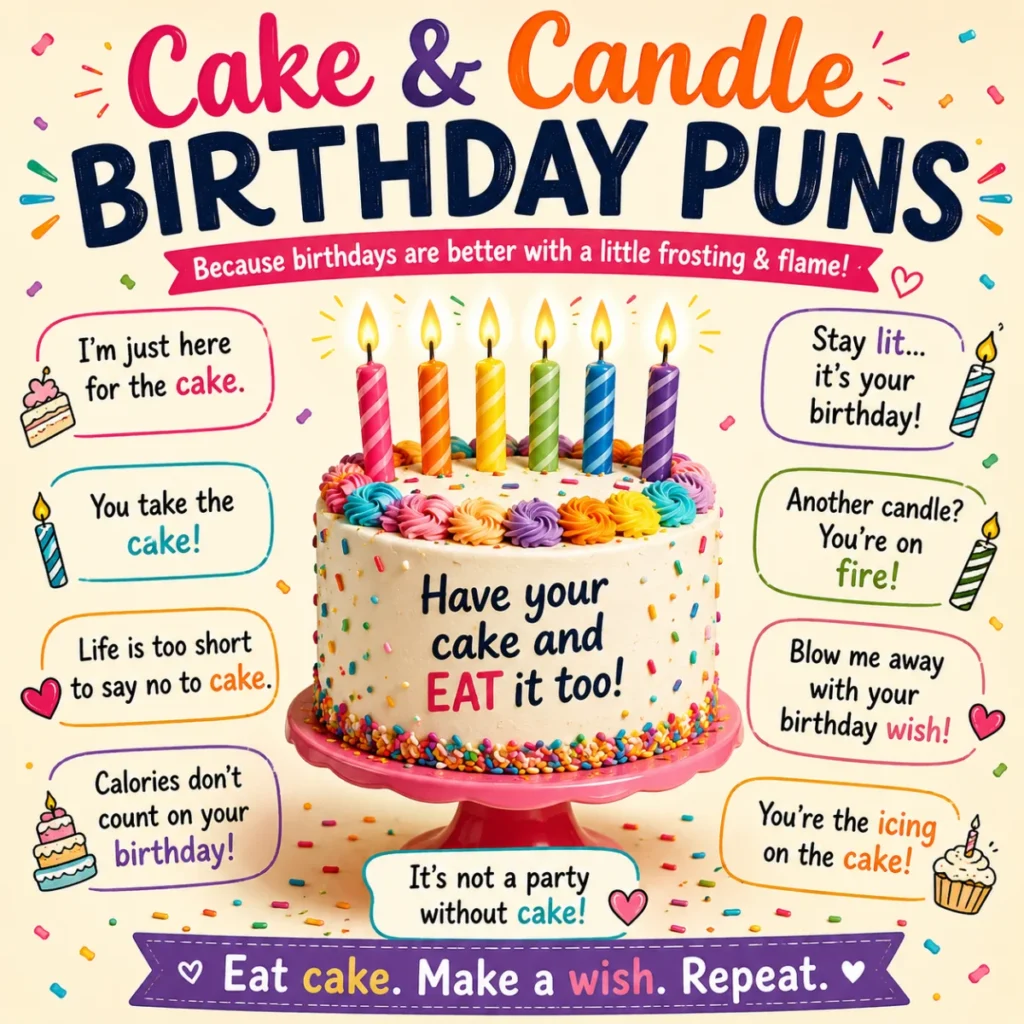 Cake & Candle Birthday Puns