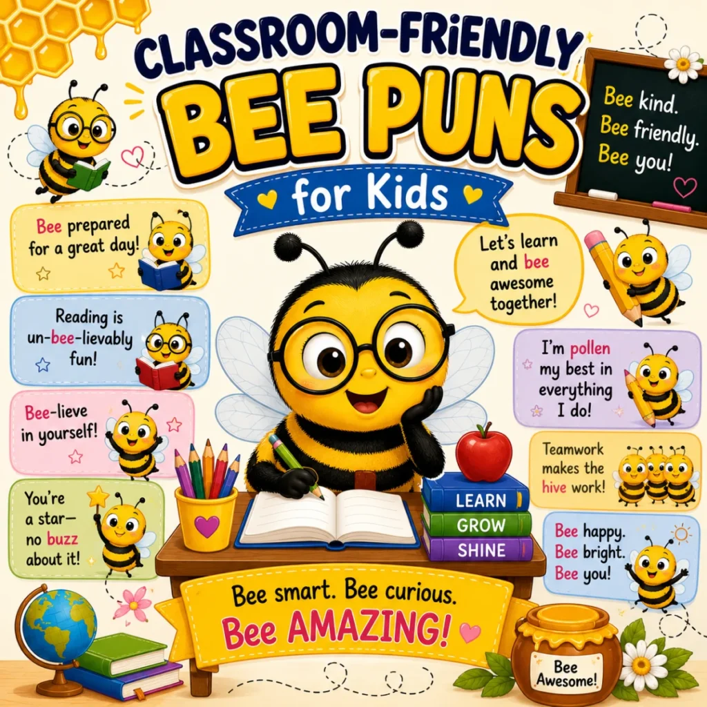 Classroom-Friendly Bee Puns for Kids