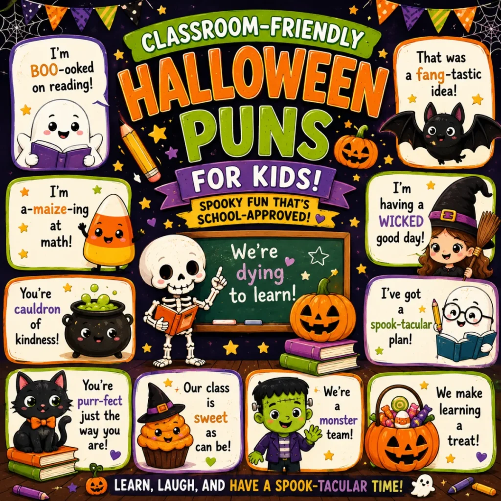 Classroom-Friendly Halloween Puns for Kids