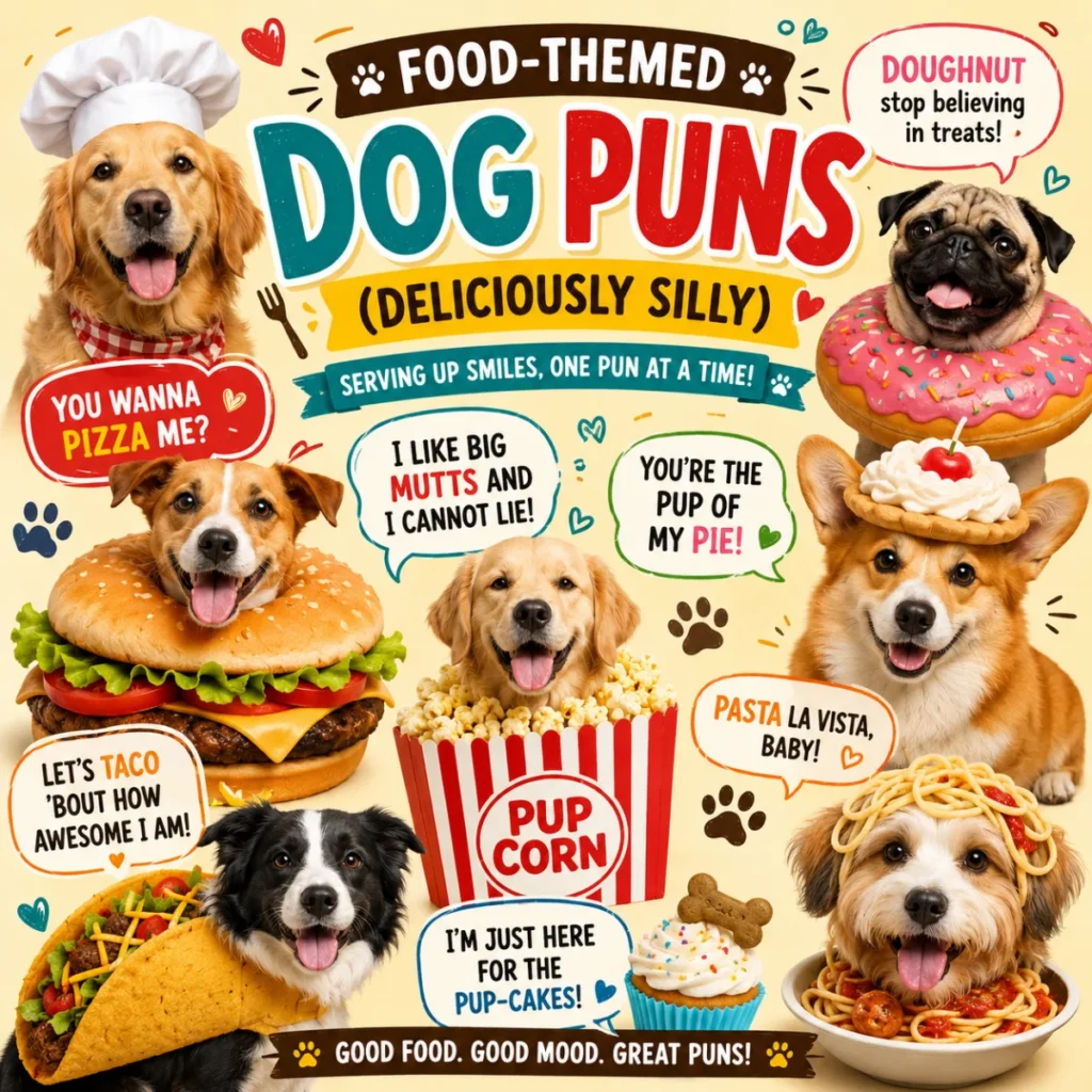Food-Themed Dog Puns (Deliciously Silly)