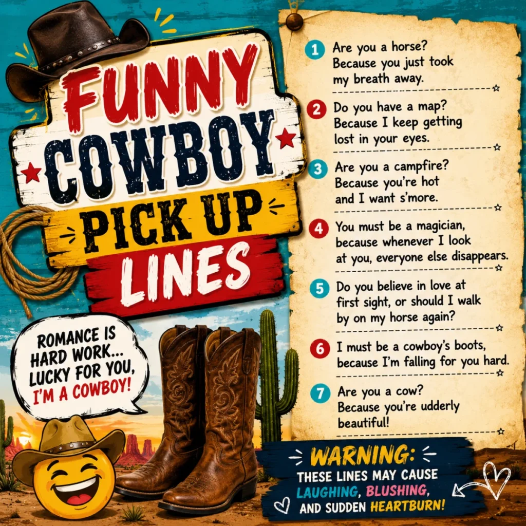 Funny Cowboy Pick Up Lines