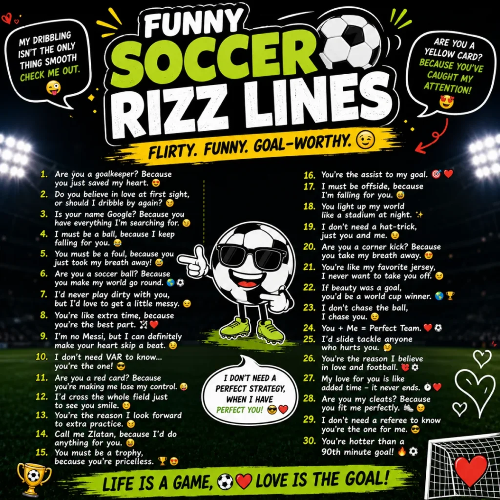 Funny Soccer Rizz Lines