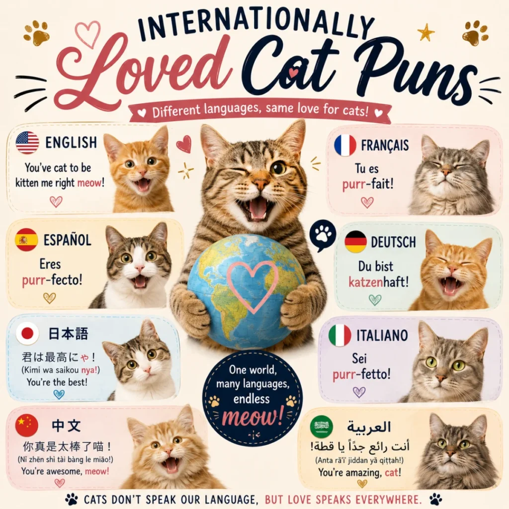 Internationally Loved Cat Puns