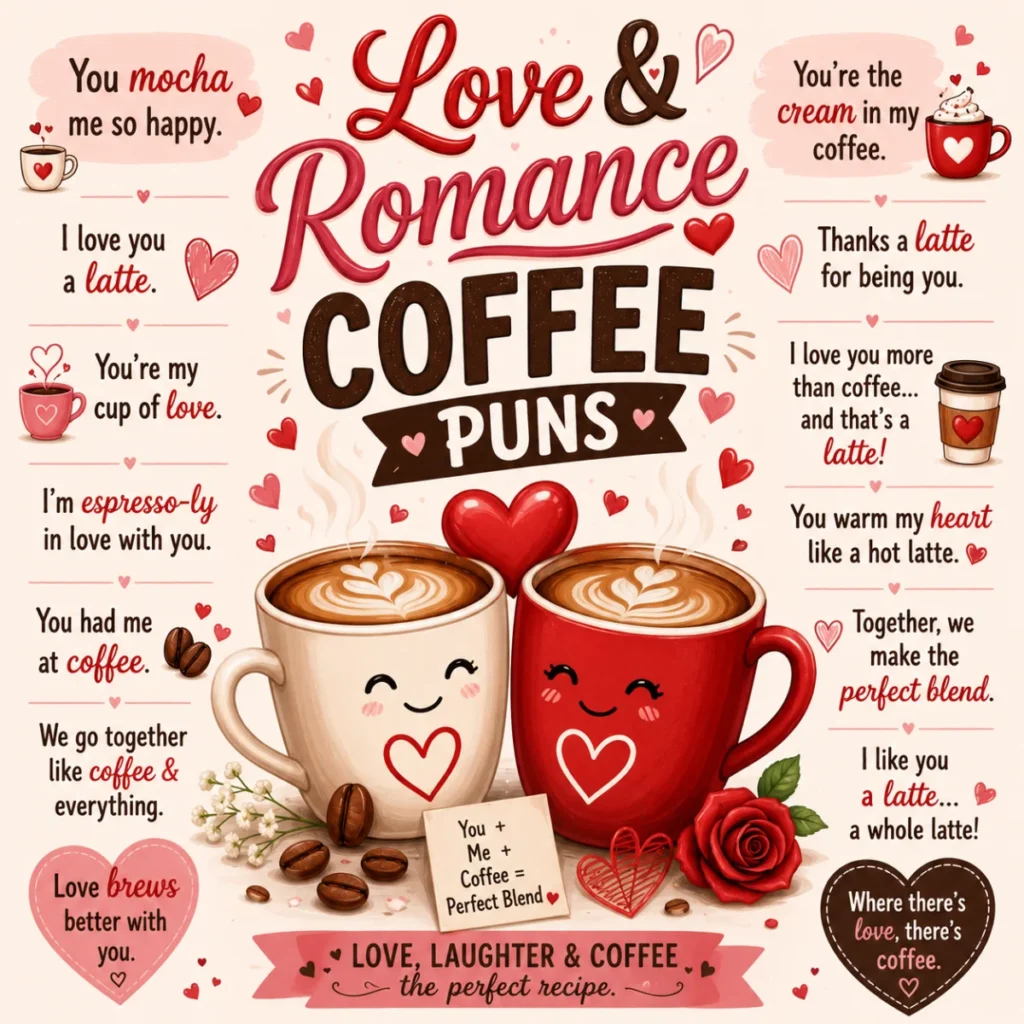 Love & Romance Coffee Puns