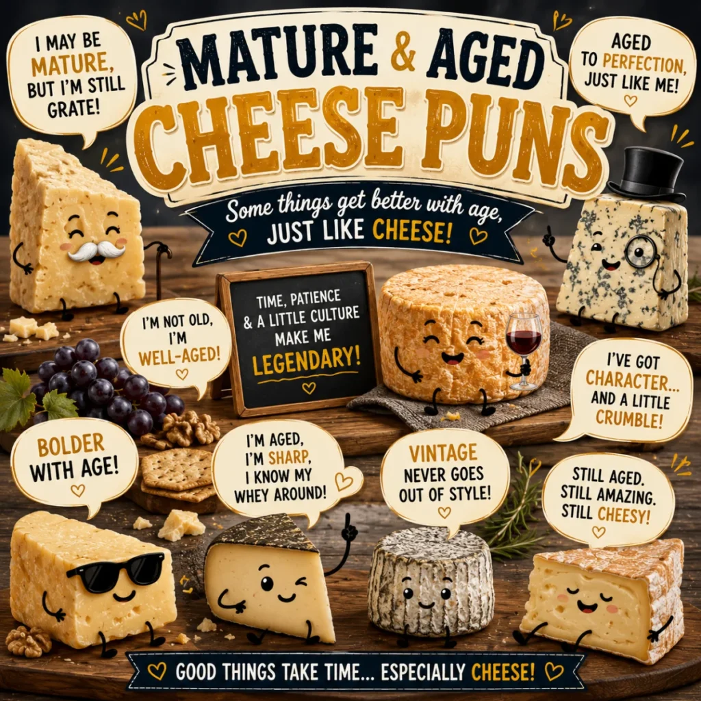 Mature & Aged Cheese Puns