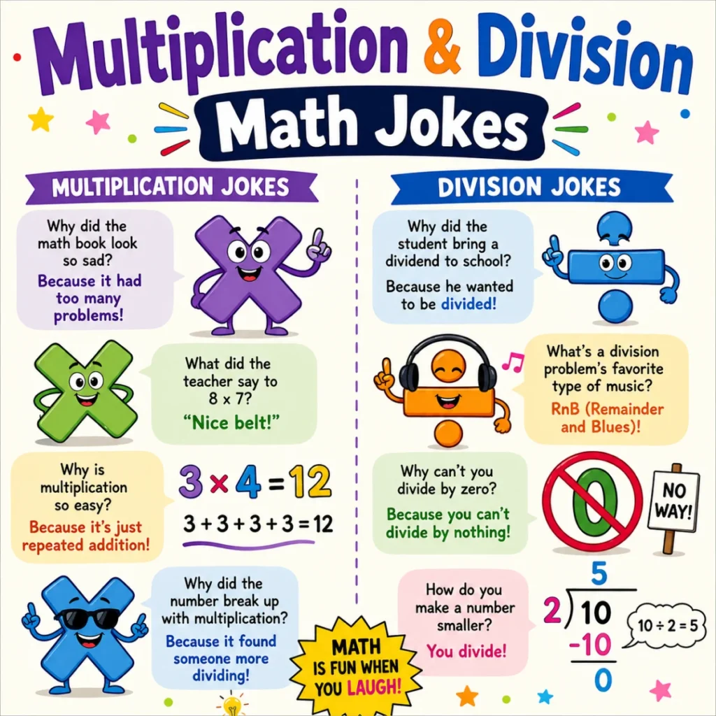 Multiplication & Division Math Jokes