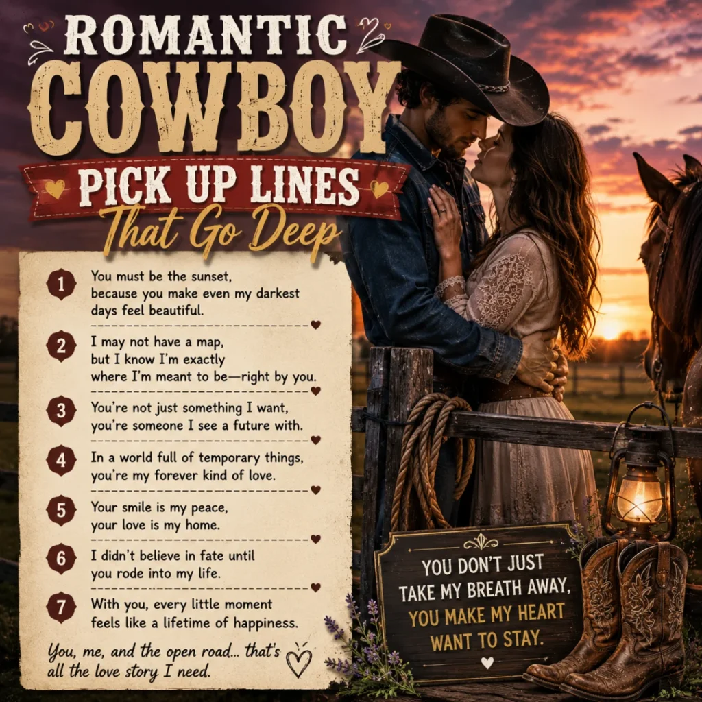 Romantic Cowboy Pick Up Lines That Go Deep