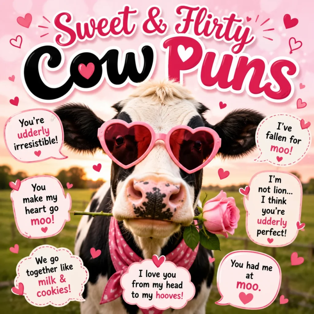 Sweet & Flirty Cow Puns