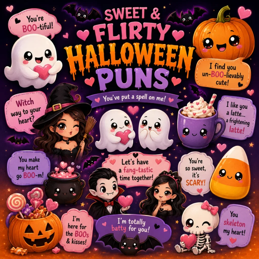 Sweet &,Flirty Halloween Puns