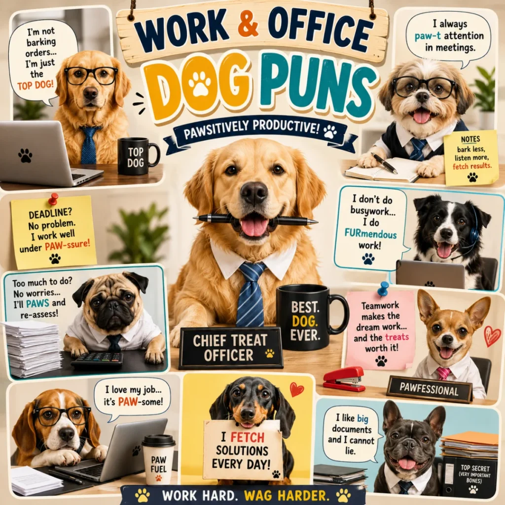 Work & Office Dog Puns