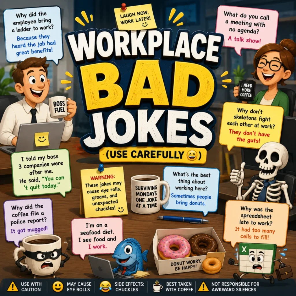Workplace Bad Jokes (Use Carefully 😄)