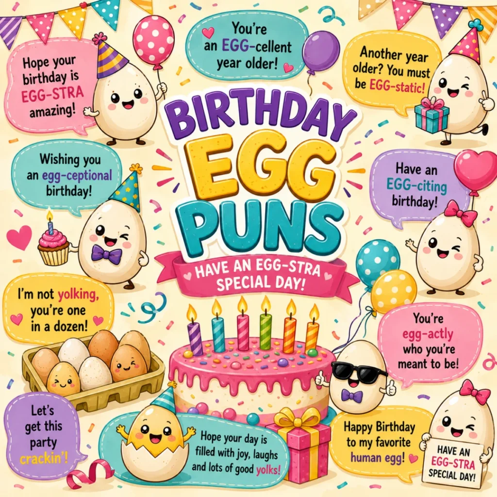 Birthday Egg Puns