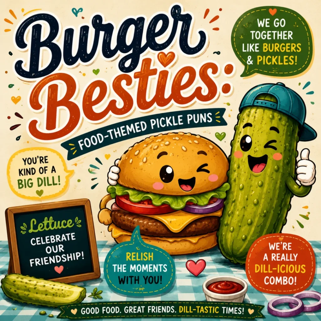 Burger Besties Food-Themed Pickle Puns