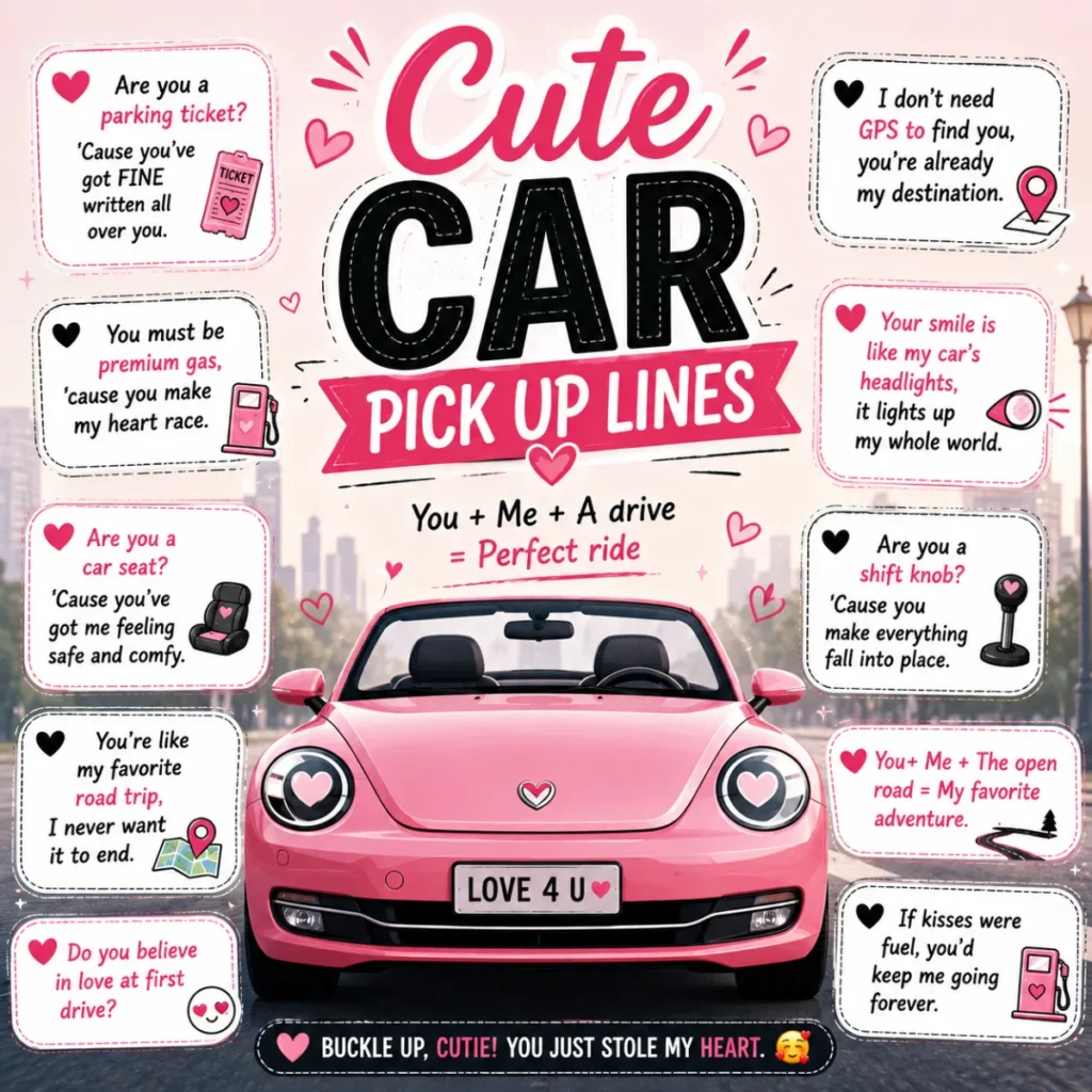 Cute Car Pick Up Lines