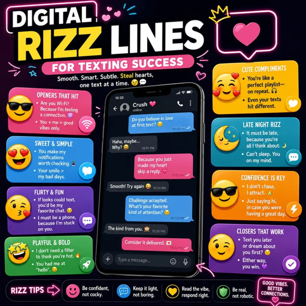 Digital Rizz Lines For Texting Success