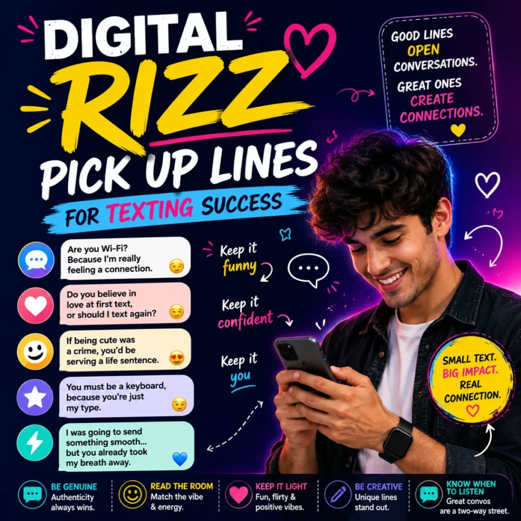 Digital Rizz Pick Up Lines For Texting Success