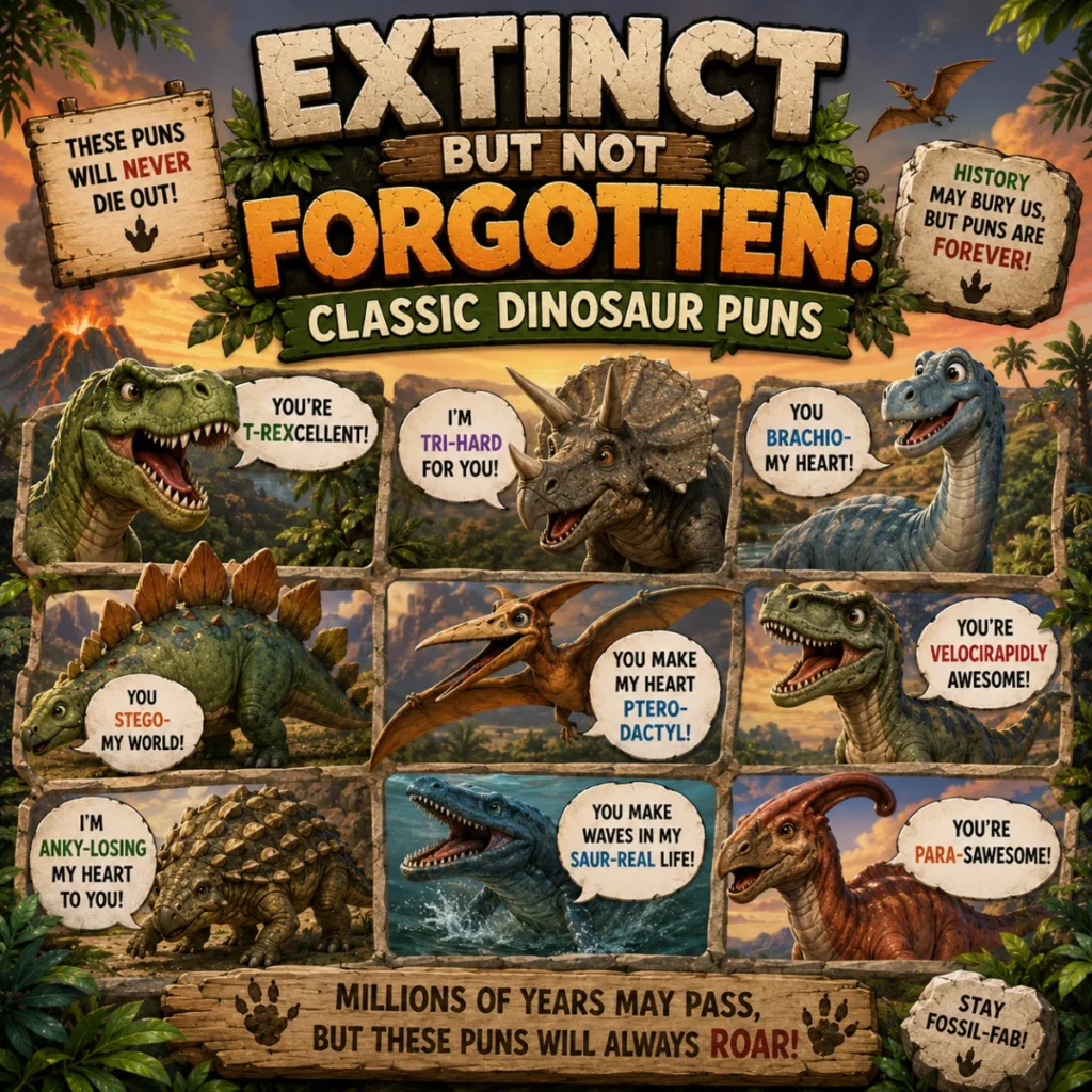 Extinct But Not Forgotten Classic Dinosaur Puns