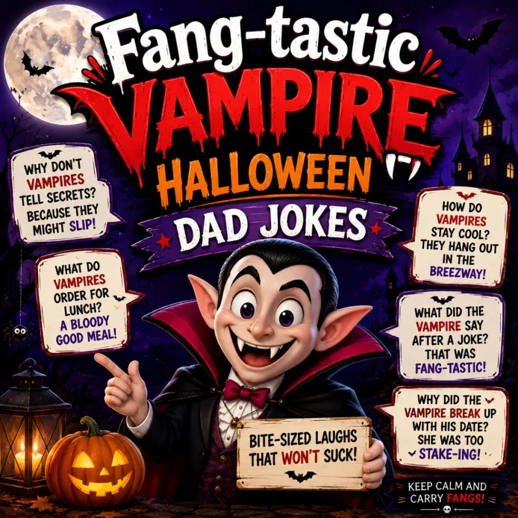 Fang-tastic Vampire Halloween Dad Jokes