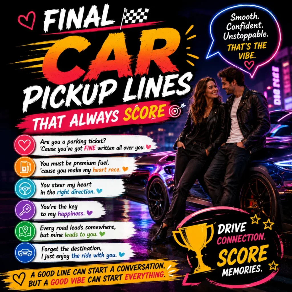 Final Car Pickup Lines That Always Score