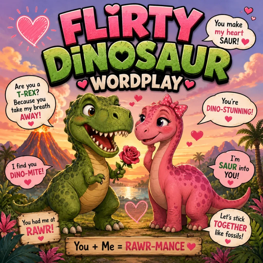 Flirty Dinosaur Wordplay