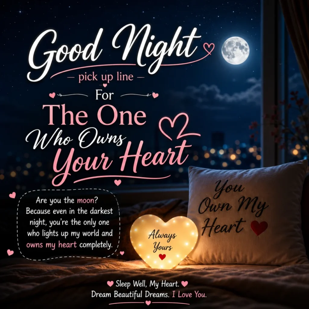 Good night pick up line For The One Who Owns Your Heart