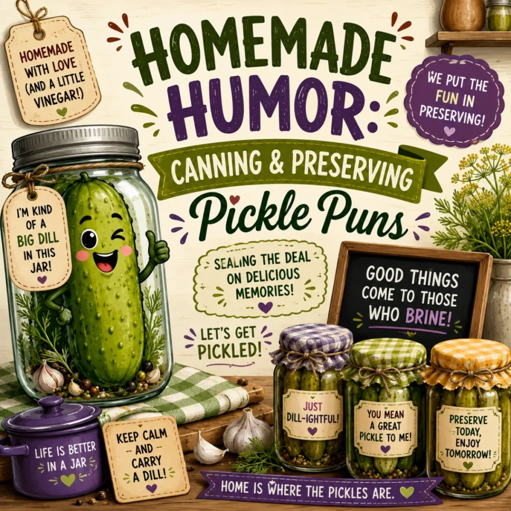 Homemade Humor Canning & Preserving Pickle Puns
