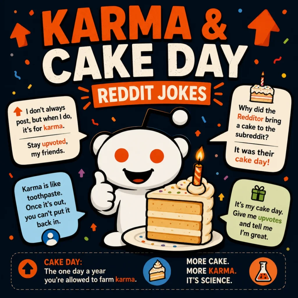 Karma & Cake Day Reddit Jokes