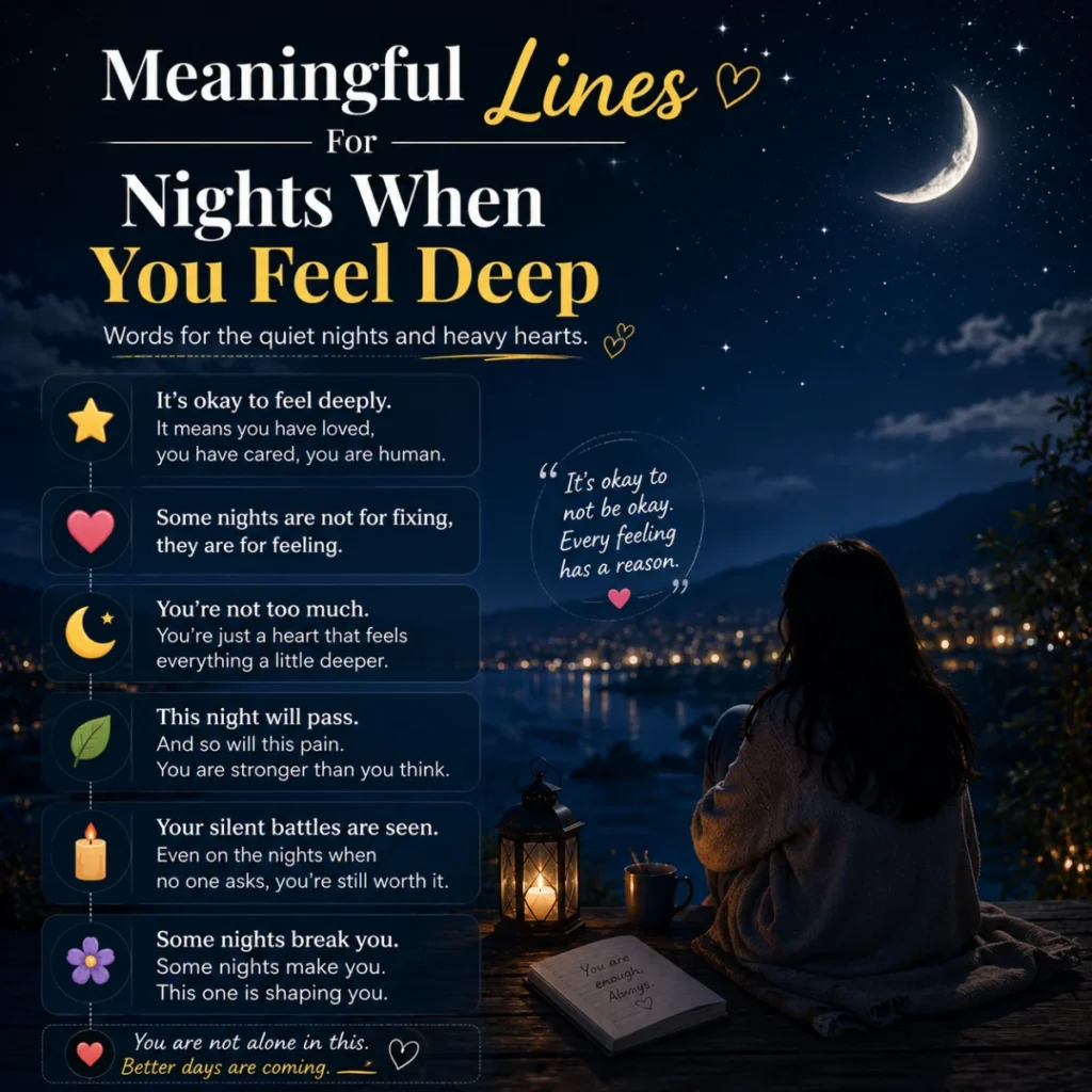Meaningful Lines For Nights When You Feel Deep