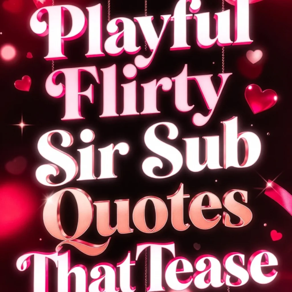 Playful Flirty Sir Sub Quotes That Tease
