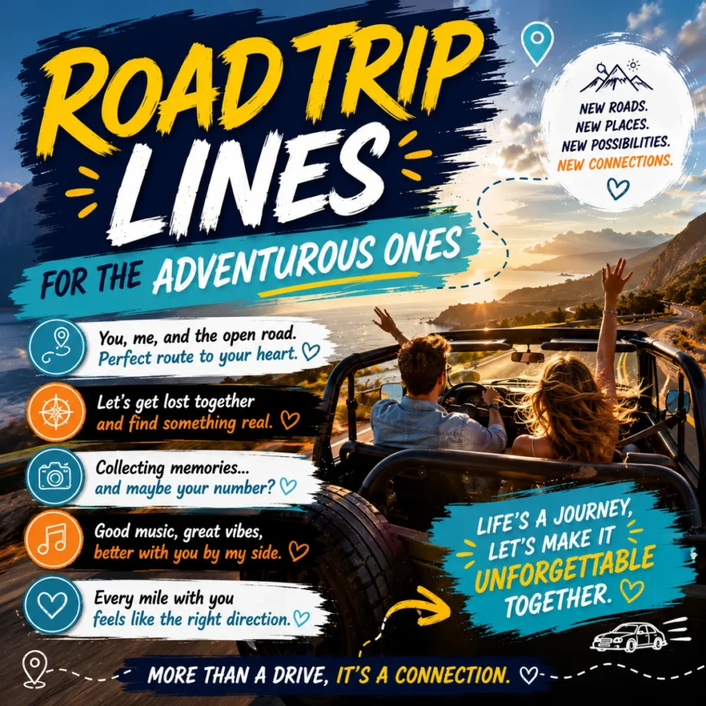 Road Trip Lines For The Adventurous Ones