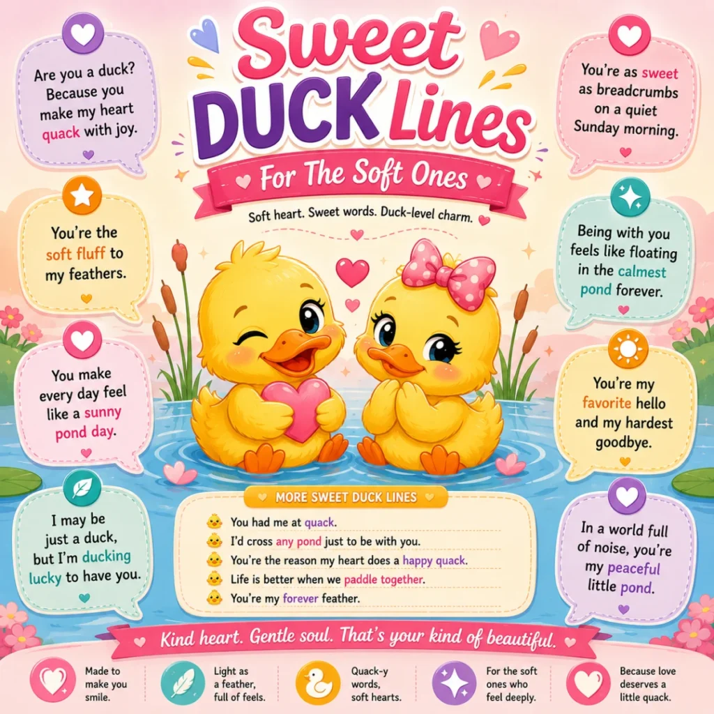Sweet Duck Lines For The Soft Ones