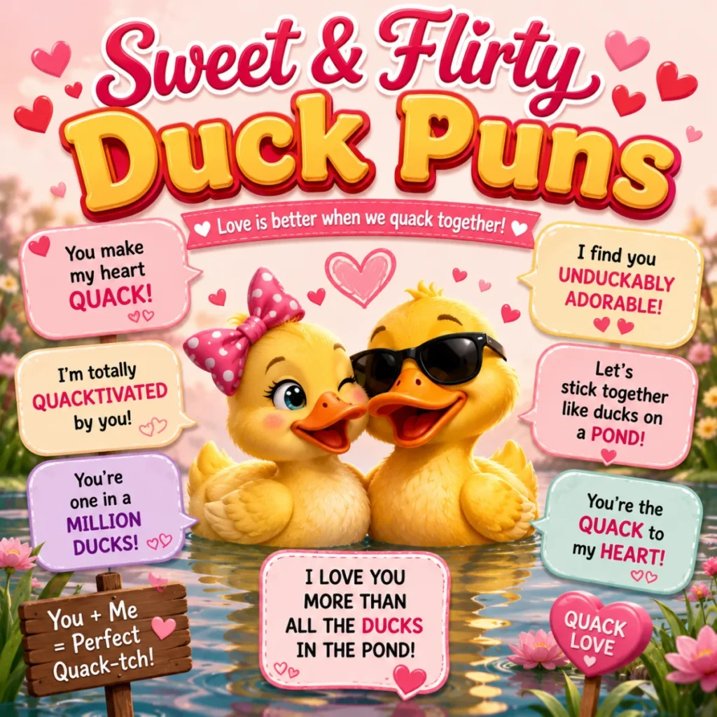 Sweet & Flirty Duck Puns