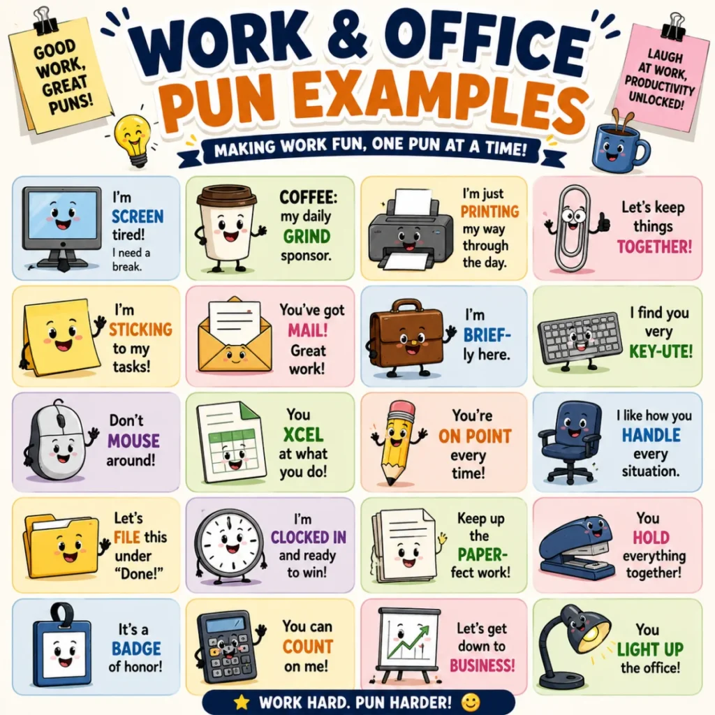 Work & Office Pun Examples