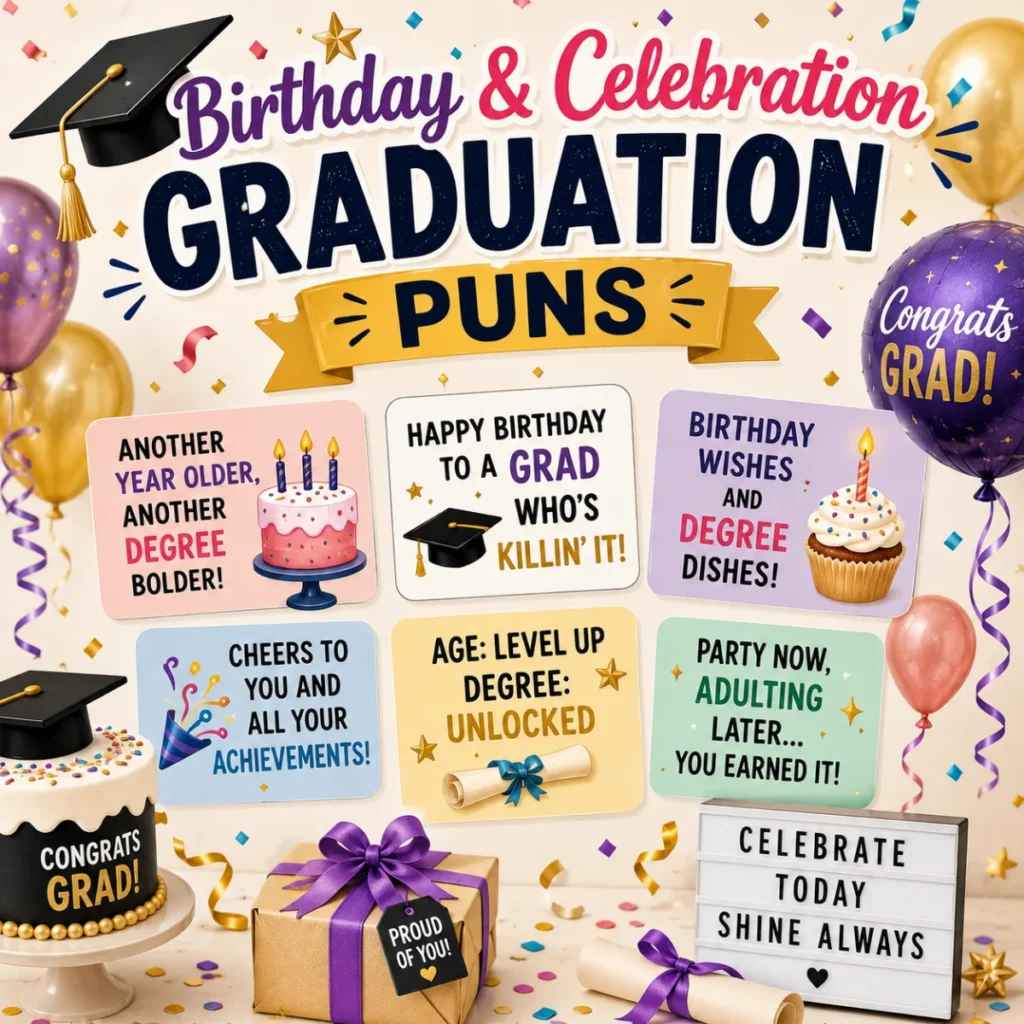 Birthday & Celebration Graduation Puns