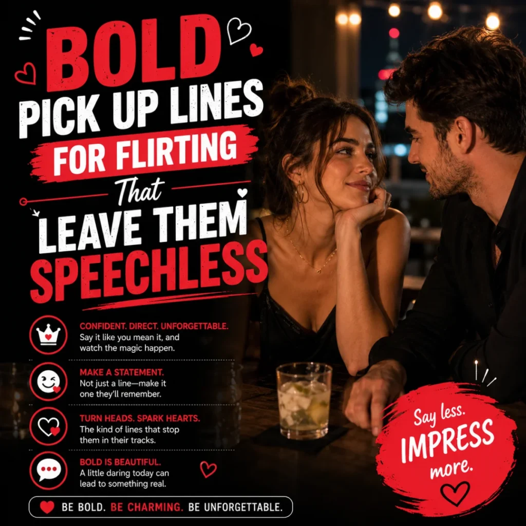 Bold Pick Up Lines for Flirting That Leave Them Speechless