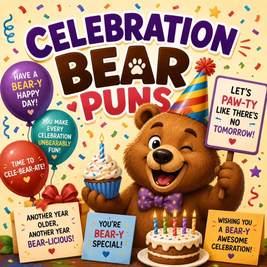 Celebration Bear Puns