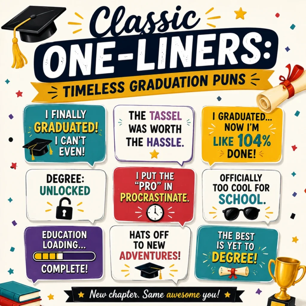 Classic One-Liners Timeless Graduation Puns