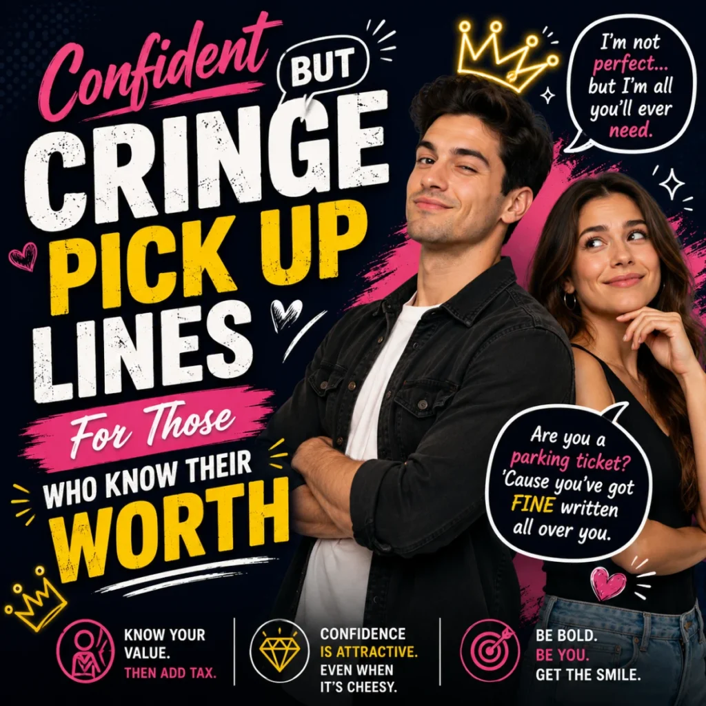 Confident But Cringe Pick Up Lines For Those Who Know Their Worth