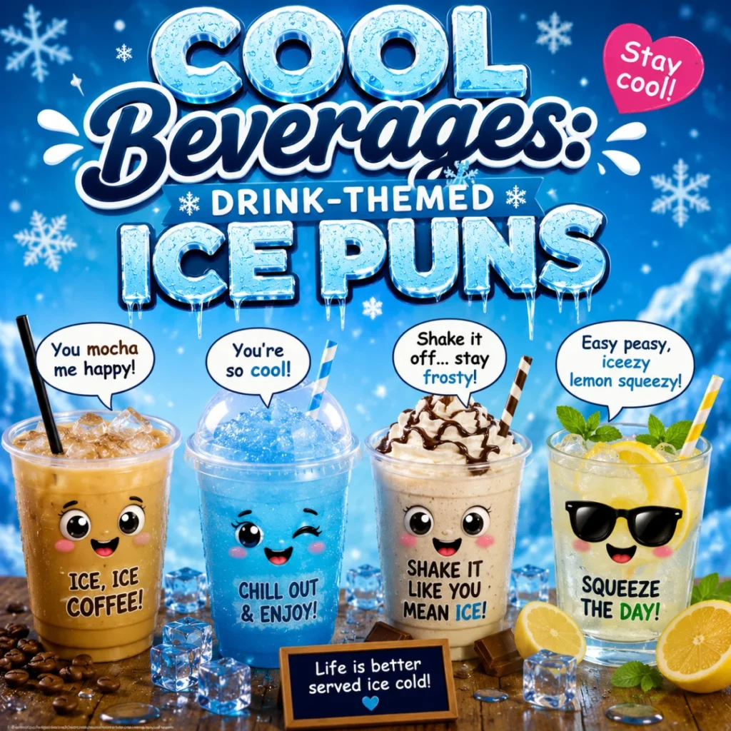 Cool Beverages Drink-Themed Ice Puns
