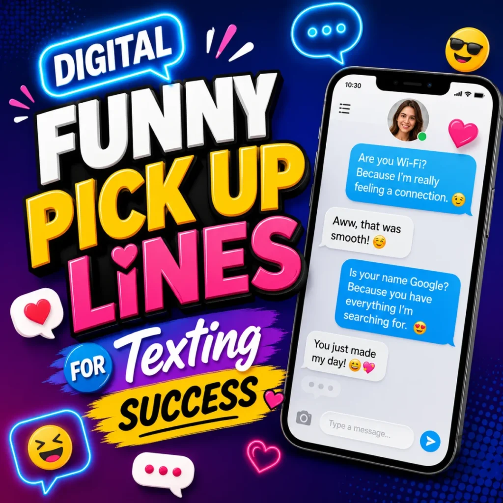 Digital Funny Pick Up Lines For Texting Success