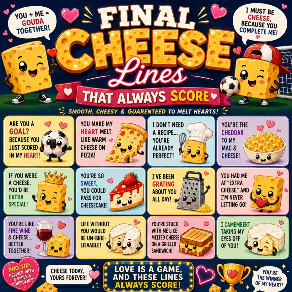 Final Cheese Lines That Always Score