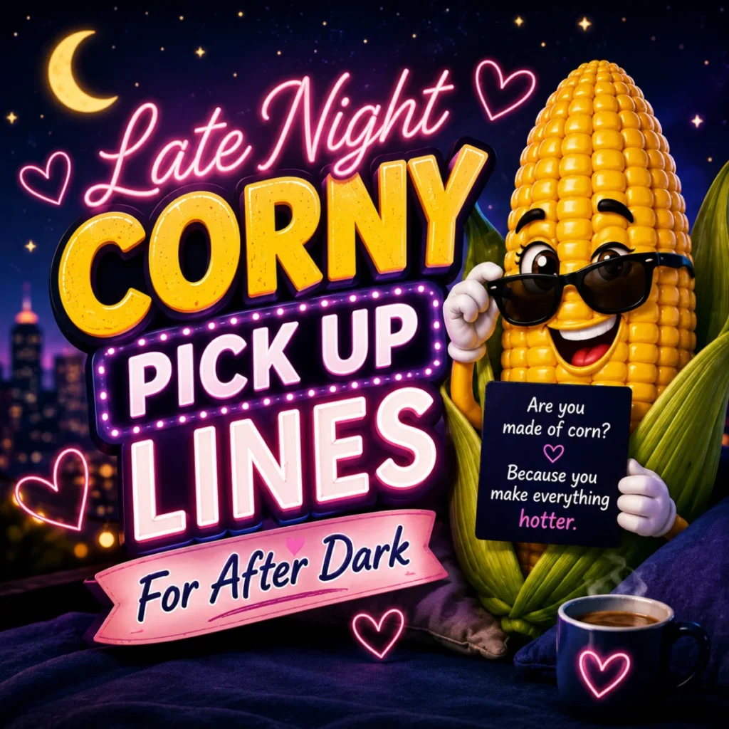 Late Night Corny Pick Up Lines For After Dark