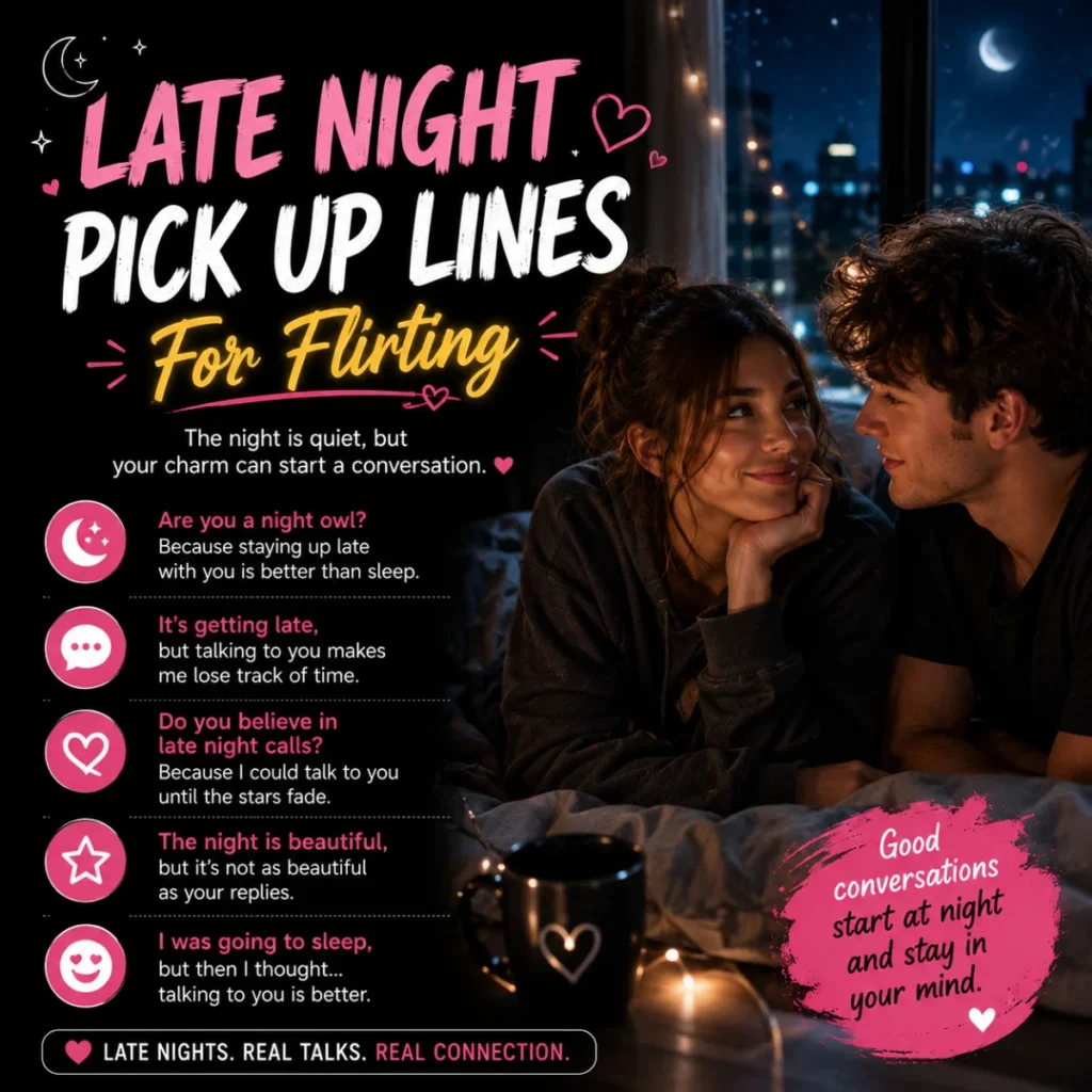 Late Night Pick Up Lines For Flirting