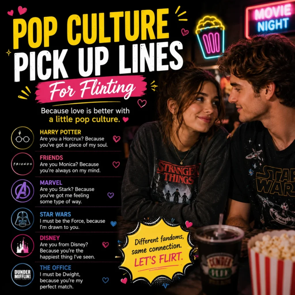 Pop Culture Pick Up Lines For Flirting