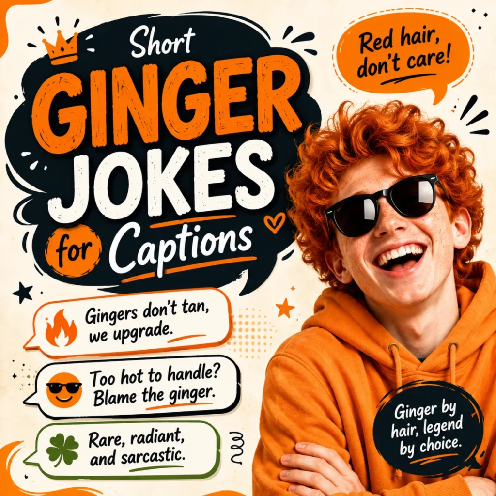 Short Ginger Jokes for Captions