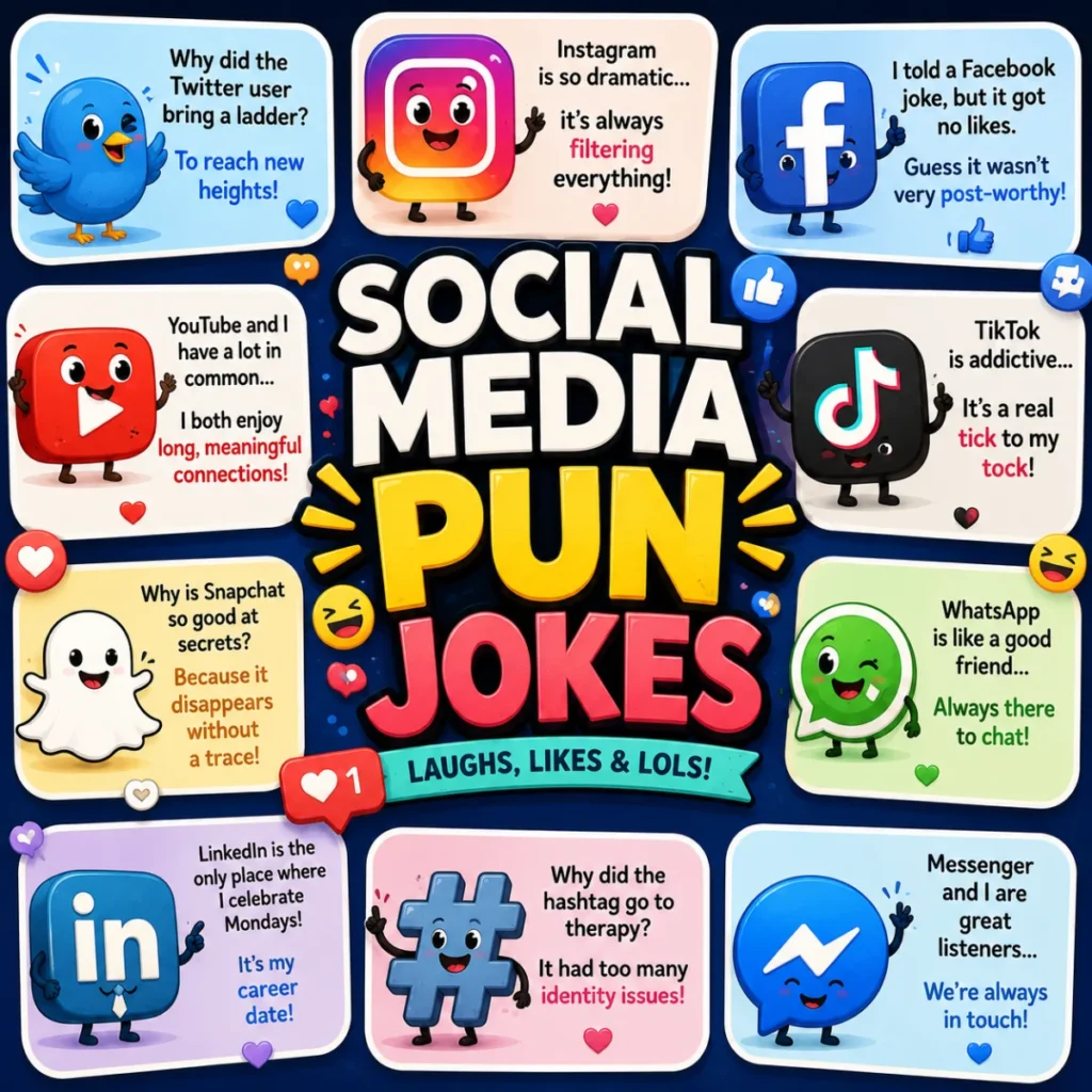 Social Media Pun Jokes